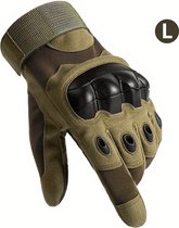Selighting Tactische motorhandschoenen, halve vingerhandschoenen voor heren, sporthandschoenen voor airsoft, militair, paintball, motorfiets, fiets (zwart, L