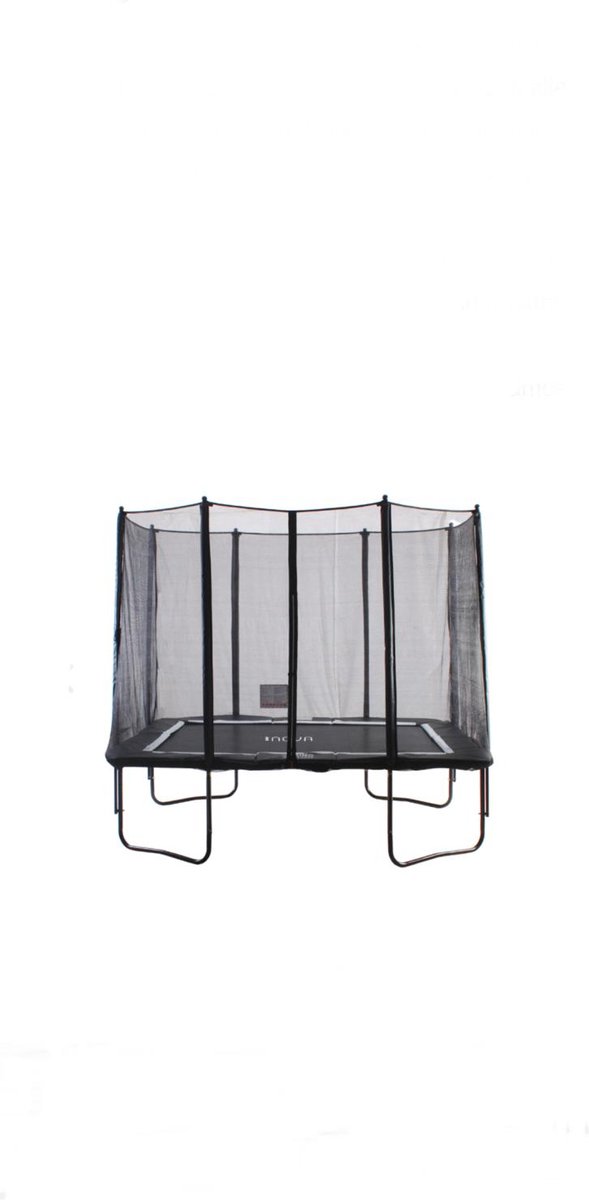 SPRING Trampoline 230 cm x 300 cm (8x10ft) Rechthoekig met veiligheidsnet - Black Edition - zwarte rand