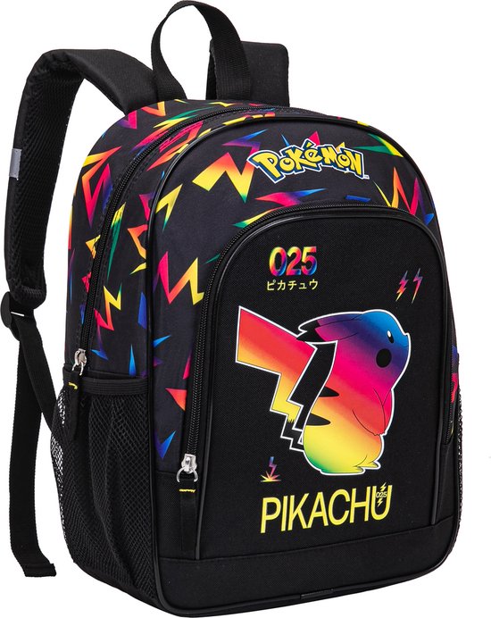 Pokemon Pikachu Rugzak Premium Quality 2 Vakken - Hoogte 37cm x 26cm x 12cm