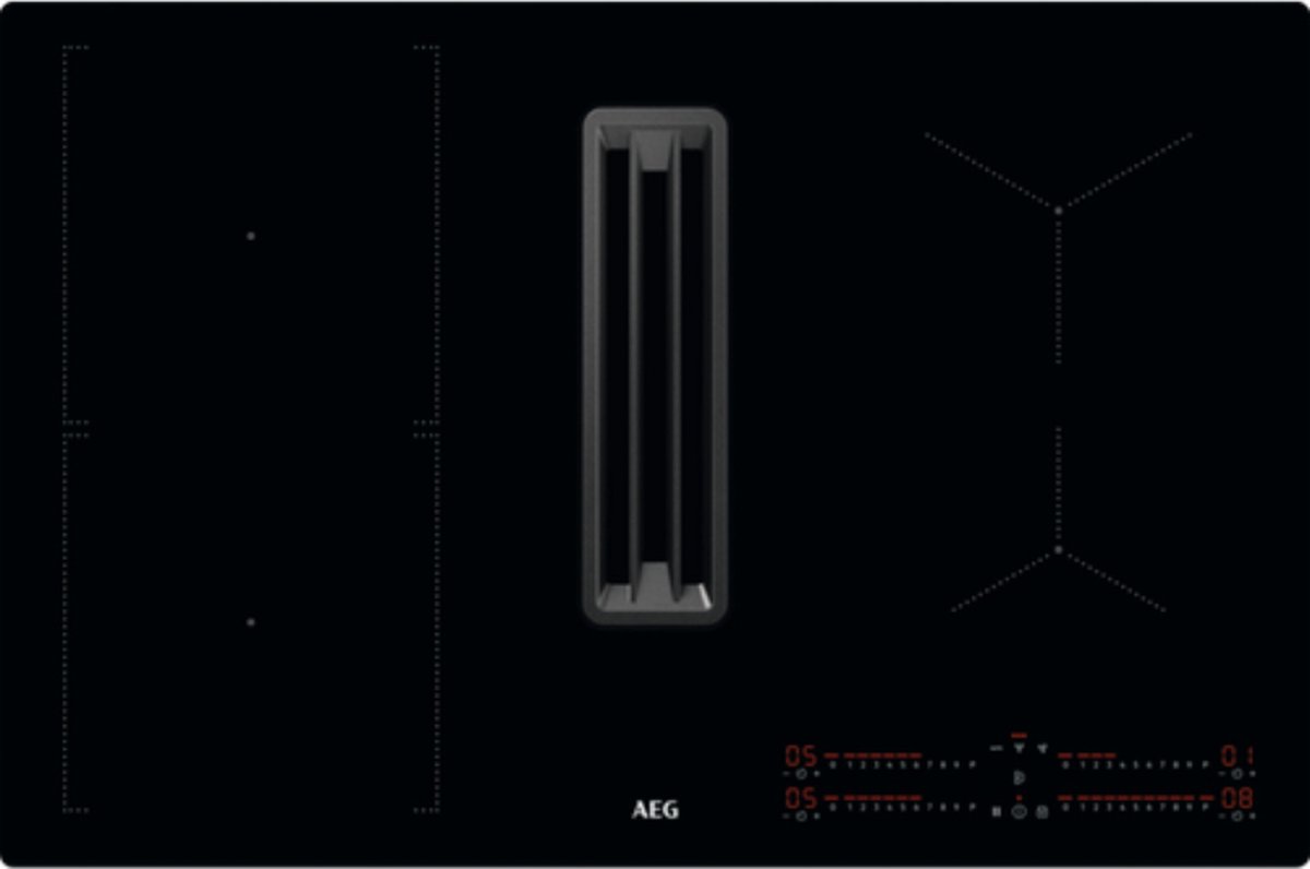 AEG CCE84543CB - Inductie kookplaat met afzuiging - 6000 SERIE COMBOHOB MET BRIDGE FUNCTIE 80 CM