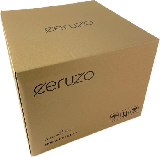 Bruine kartonnen doos met het 'zeruzo' logo en modelnummer '0151'.