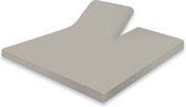 Eleganzzz Splittopper Hoeslaken Jersey Stretch - Mushroom - Hoeslaken 180x200 - 100% katoen - Split Enkel - Single Split Topper - Hoeslakens - Tweepersoons - Lits Jumeaux