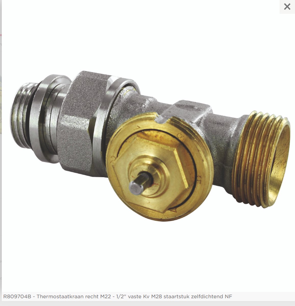 Comap R809E thermostatisch kraanlichaam recht buitendraad 1/2 x M22.