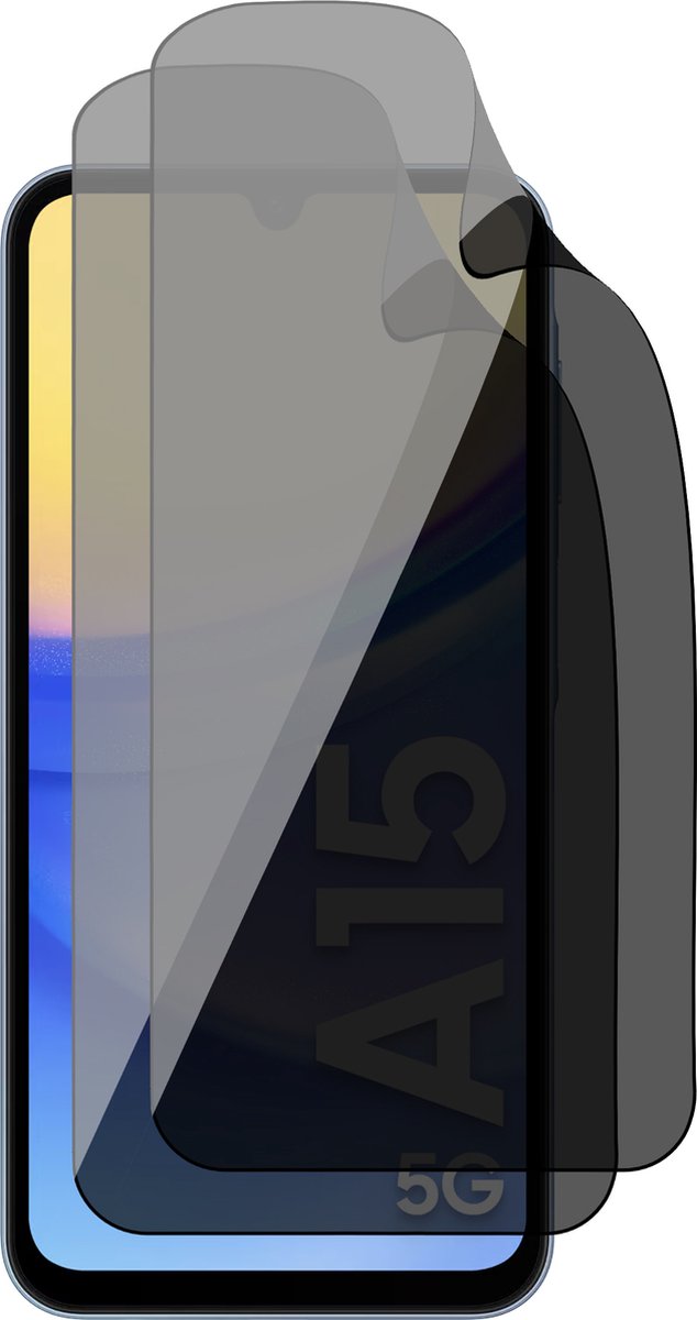 Privacy Screenprotector geschikt voor Samsung Galaxy A15 - 2x FlexGuard Screen Protector