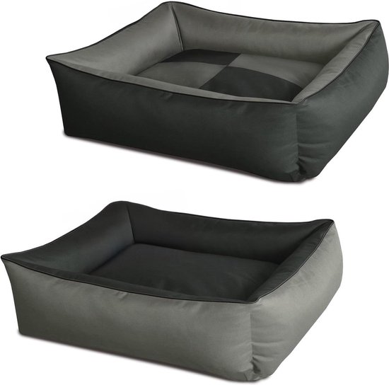 BedDog® hondenmand TEDDY, vierkant hondenkussen, grote hondenbed, hondensofa, hondenhuis, met