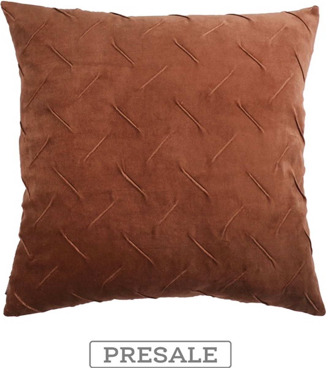 Linen & More Maha Coconut Kussen | 60 X 60 | Sierkussen Voor Woonkamer Of Slaapkamer Bruin