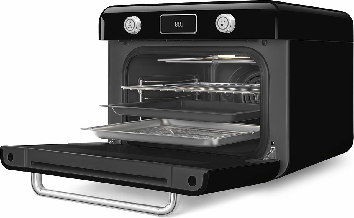 SMEG COF01BLEU - Vrijstaande Combi-Stoomoven - Zwart - Jaren 50 Design – foto 7