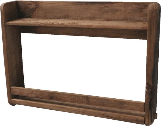 1 stuks houten rek wandmontage opbergrek retro industriële stijl ijzer
