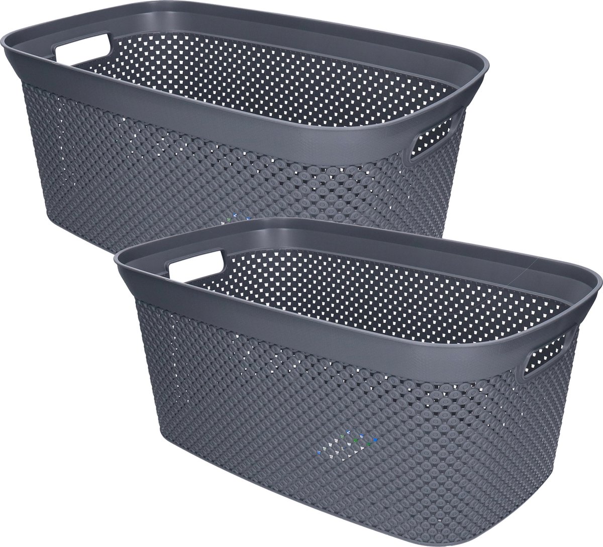 Wasmand Wasmand Hoekkist Eckwäsche Mand van Water Hyacint, voor kleinere ruimtes - Größe 1: B42 x T30 x H49cm
