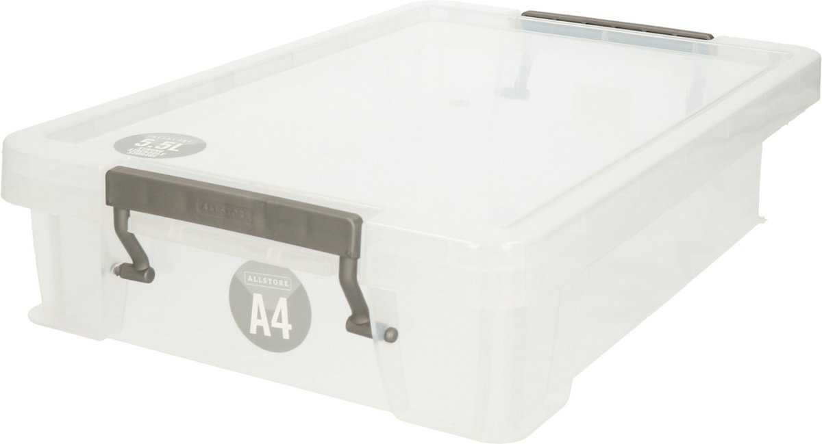 Whitefurze Allstore Opbergbox - 5,5 liter - inzet tray - kunststof - 39 x 25 x 9 cm