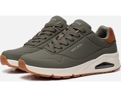 Skechers Uno - Suited On Air - Heren Sneakers - Olijfgroen