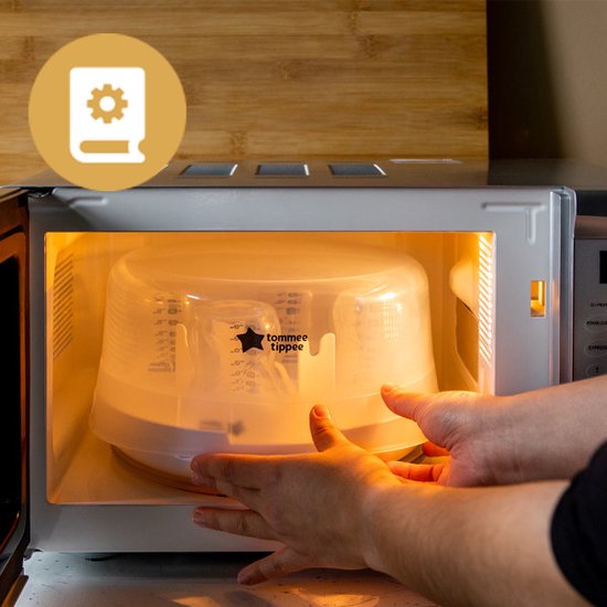 Tommee Tippee - magnetronstoomsterilisator voor zuigflessen en toebehoren - doodt virussen* en 99,9% van de bacteriën - 4 minuten durende sterilisatiecyclus van Tommee Tippee — afbeelding 3