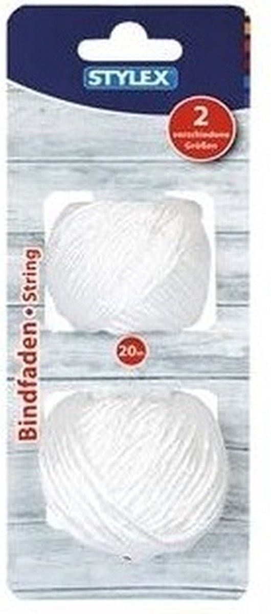 2x Bollen touw wit - Touw bolletjes van 10 meter en 20 meter - Hobby touw