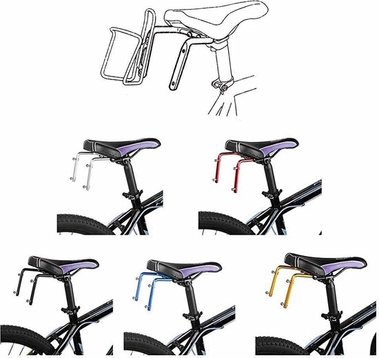 1 Stuks (Rood) Bidonhouder Connector - Bidonhouder zadel - Bidonhouders - Bidonhouder fiets - Voor Bidonhouder racefiets, Mountainbike,marathonfiets - Bidonhouder - Fiets Aluminium dubbele bidonhouders achteraan Connector — afbeelding 4