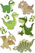 27x dinosaure avec des animaux yeux agités autocollants 3D - autocollants pour enfants - feuilles d'autocollants - fournitures d'artisanat