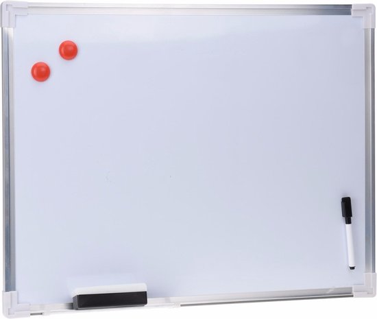 Whiteboard met stift en wisser - 60 x 46 cm
