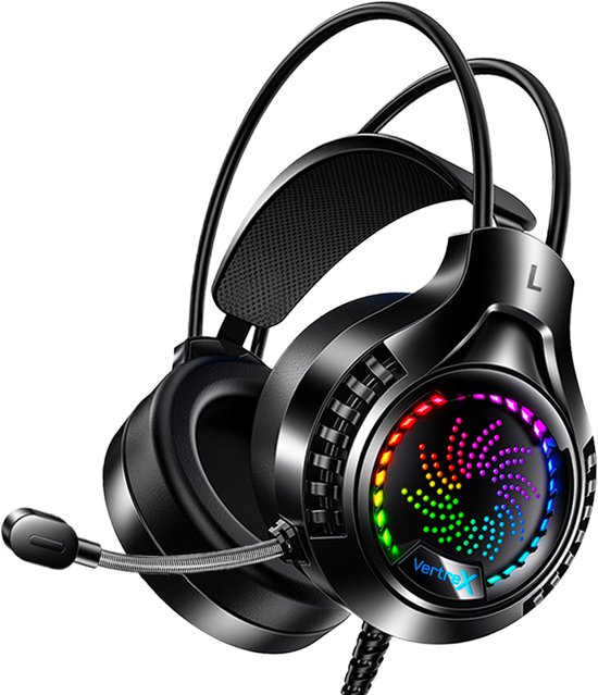 VERTREX Gaming Headset met Microfoon - Hoofdtelefoon - Headsets PC, PS5, PS4, Xbox, Nintendo Switch - 7.1 Surround Sound