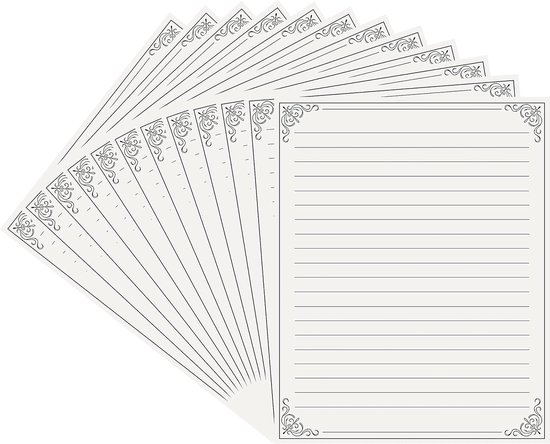 Briefpapier/Briefumschlag Set edel in Grün mit Blättern bedruckt 2