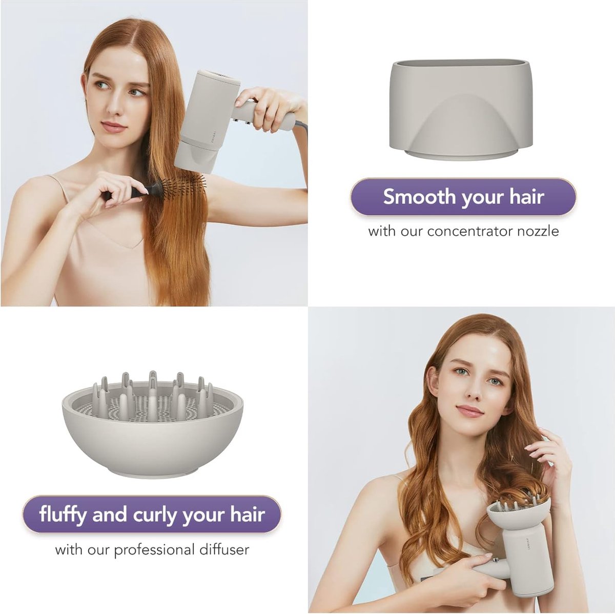 Shenzhen Haorui Fohn met Diffuser Haardroger voor Krullen - afbeelding 3