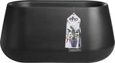 Elho Pure Cone Long Wheels 75 - Grote Plantenbak voor Binnen en Buiten - Gemaakt van Gerecycled Plastic - L74.0 x H35.8 cm - Zwart