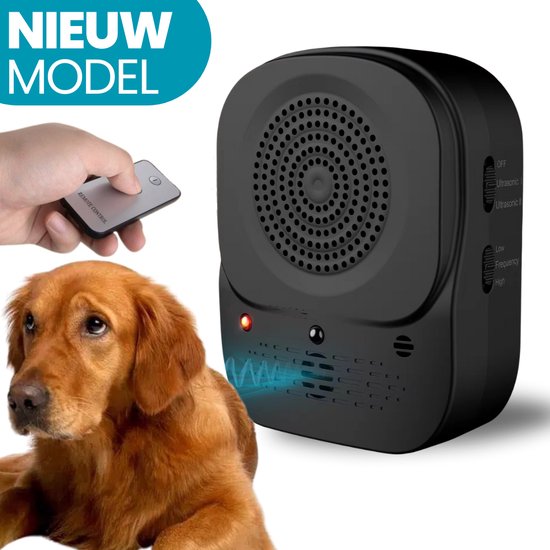 Foto: Luvago anti blaf apparaat ultrasoon anti blafband anti blaf apparaat voor kleine en grote honden zonder schok oplaadbaar anti blaf waterbestendig 15m bereik 4 standen nieuw model inclusief montage schroeven afstandsbediening