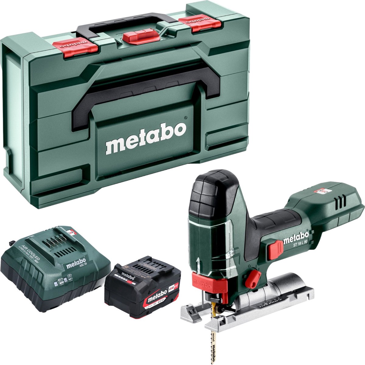 Metabo ST 18 L 90 accu-decoupeerzaag 18 V 90 mm + 1x accu 4,0 Ah + oplader + Metabox