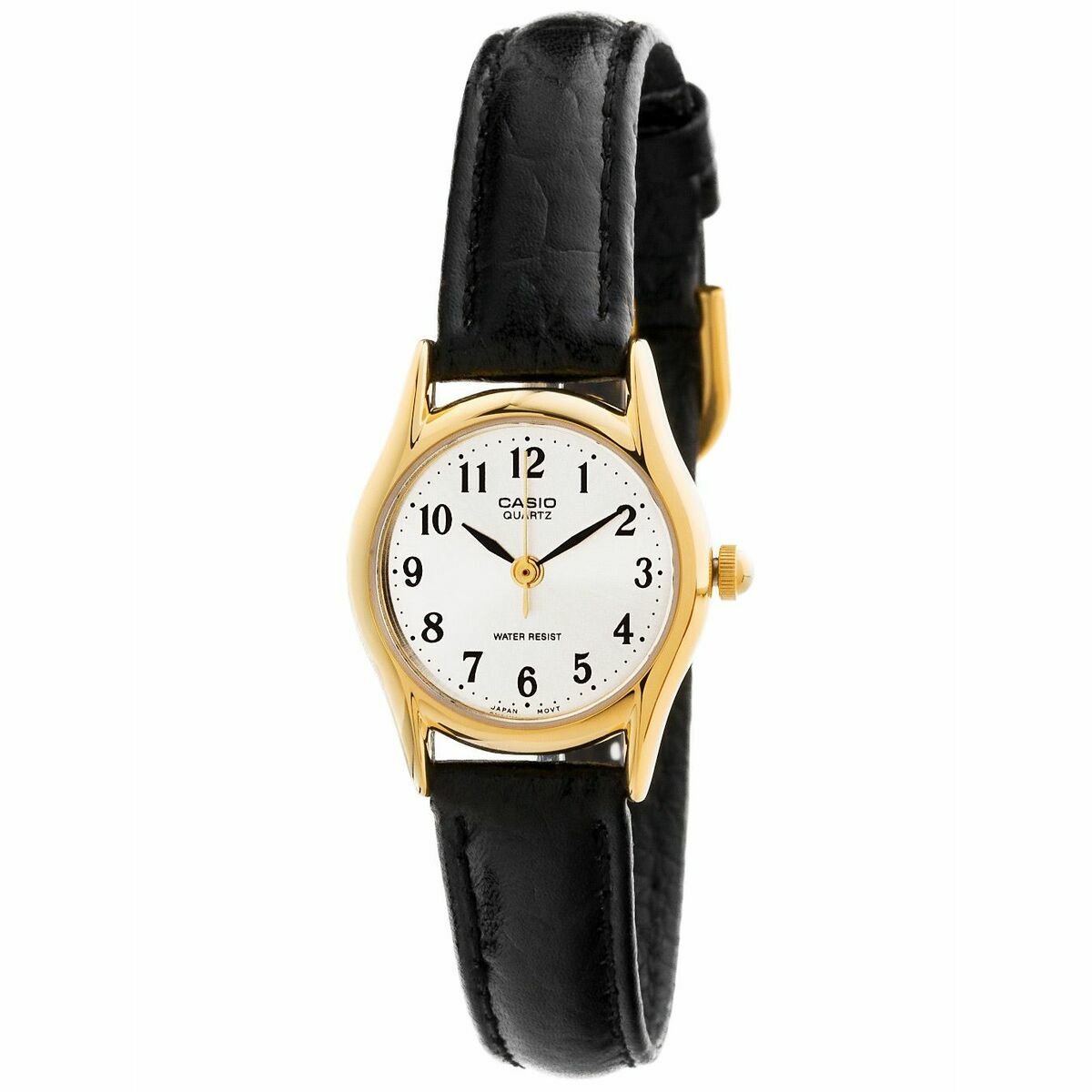 Casio Dames D CA WIT ZWART LTP-1154PQ-7BEG - Horloge - Leer - Zwart - 23 mm