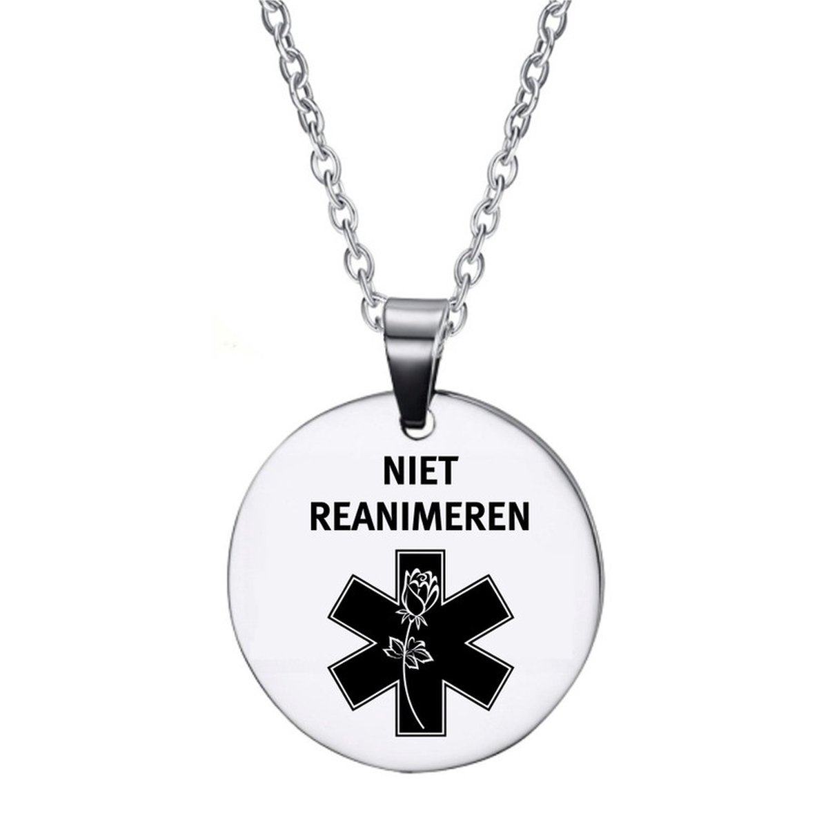 Ketting | Rond | RVS | Niet Reanimeren