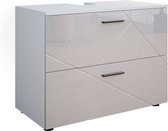 Vicco Meuble sous lavabo Irma, Wit Brillant, 80 x 58,6 cm