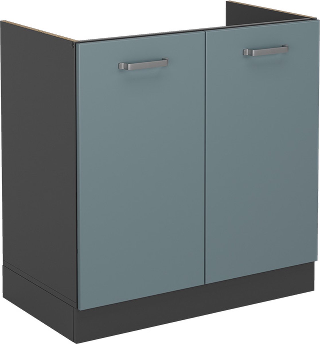 Vicco R-Line Wastafelkast – 80 cm, WB Antraciet Blauw-grijs
