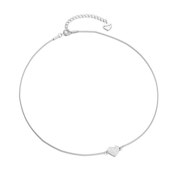 ZE WEIER Hart Ketting Voor Vrouwen Rvs Ketting Han... - Grandado