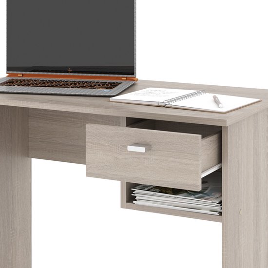 Scrivania Angolare Nikita, Bianco, 140 X 140 Cm, Vicco - 3