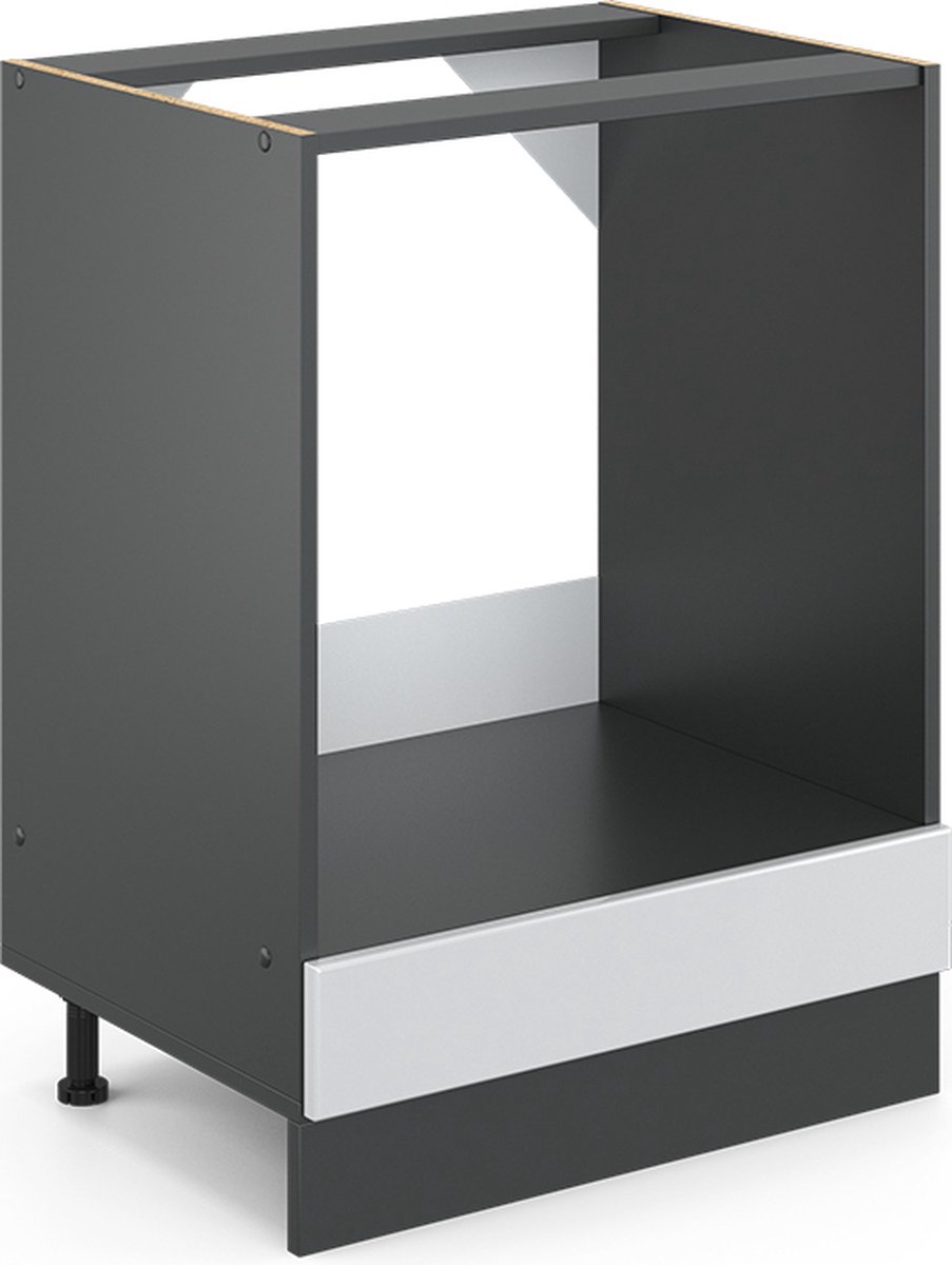 Vicco R-Line Ovenombouwkast – 60 cm, WB Marmer Wit Landhuis Wit landelijk/Antraciet