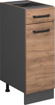 Vicco Élément bas de cuisine R- Line, Chêne puissant or/Anthracite, 30 cm sans plan de travail