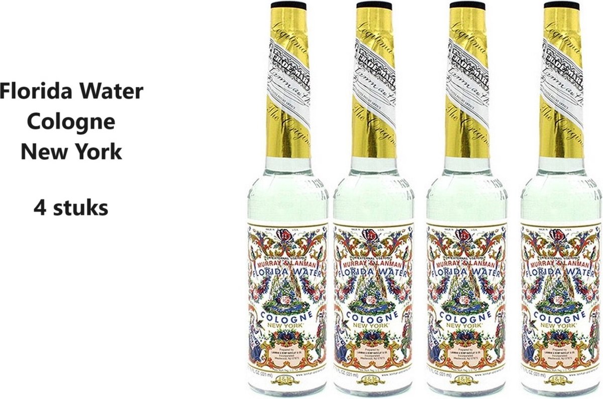 Goedkoopste Florida Water - 4 stuks - 221 ml - Cologne New York - Murray & Lanman - Florida Cologne