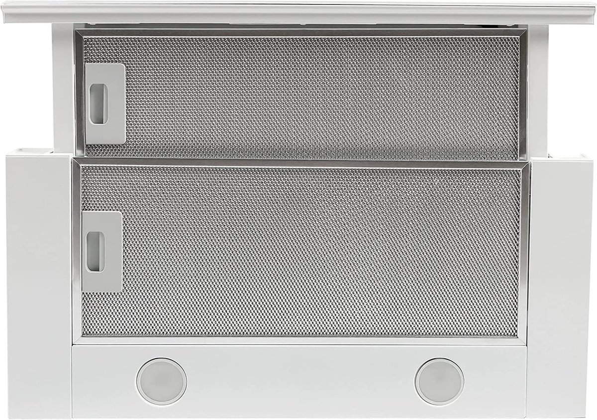 GURARI vlakschermkap GCH 117 Wh Prime Line, Afzuigkap 60 cm, wit glas, 1000m³/h, afstandsbediening
