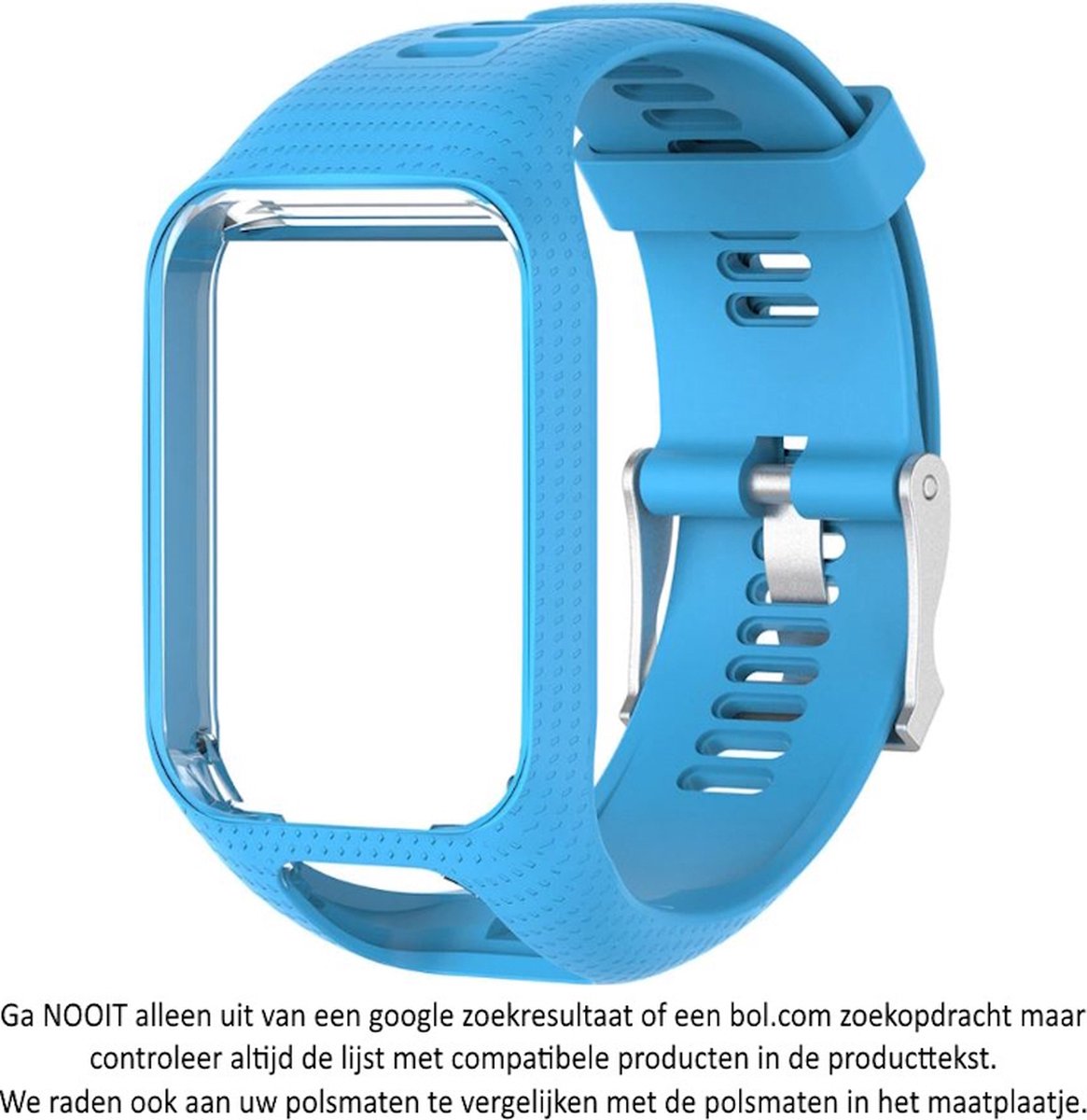 Blauw bandje voor Tomtom Adventurer, Tomtom Spark, Tomtom Spark 3, Tomtom Runner 2, Runner 3 - Golfer 2 - horlogeband - polsband - strap