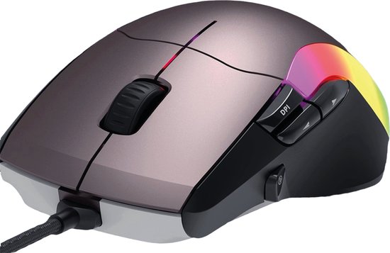 Bedrade Gaming Muis met RGB Led Verlichting voor Laptop en Computer - 8000 DPI Dpi - Plug & Play - Rechtshandig