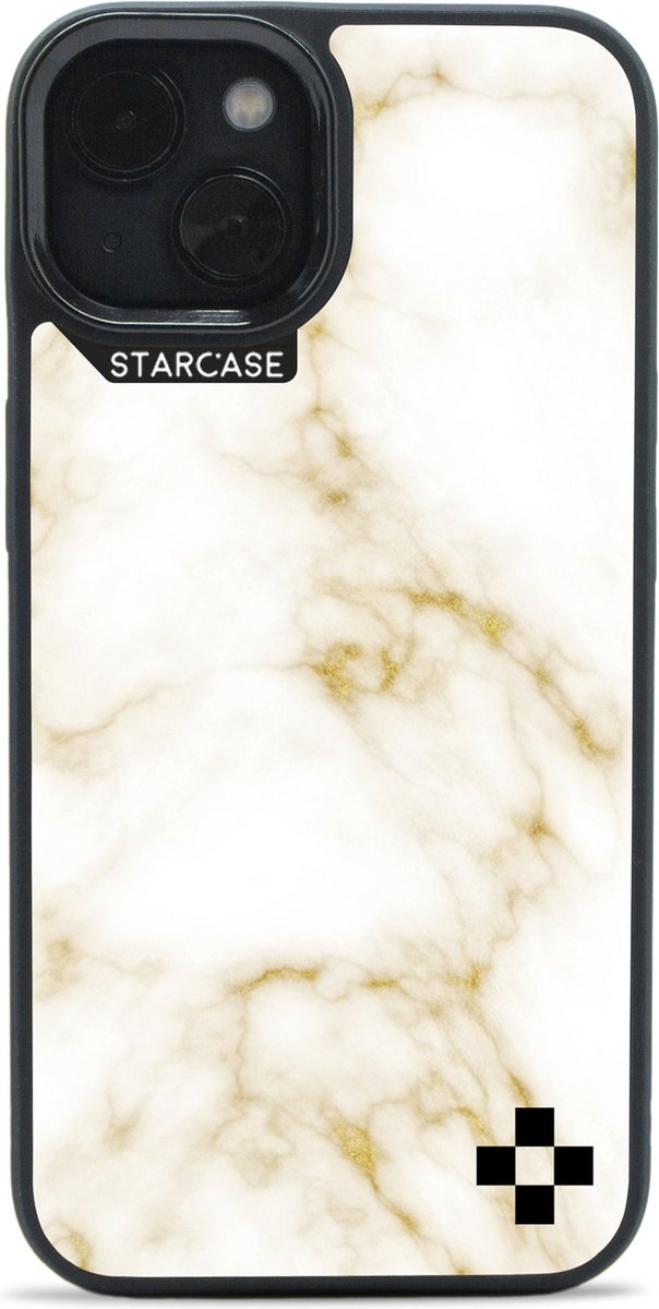 iPhone 13 hoesje - magsafe hoesje / Starcase Wit Marmer / Marble White / iPhone hoesje met Magsafe