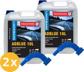 Lindemann Adblue 2x 10l - Inclusief Handige Vulslang (Achter Etiket/ In de Kan) - ISO 22241 gecertificeerd - UREA AUS32 Grade - Voor alle Automerken