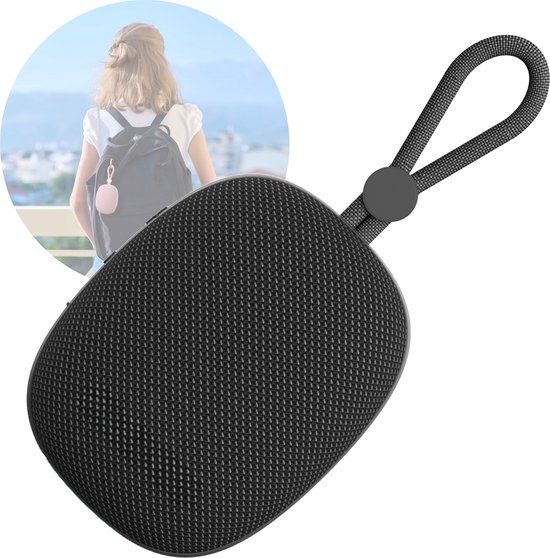 Draadloze Bluetooth Mini Speaker Phreeze zwart, compact, krachtig geluid, 8 uur batterij, waterbestendig IPX5, draagbaar