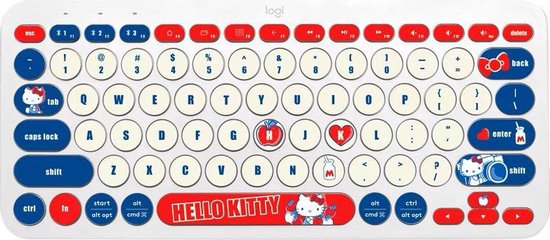 Logitech K380 - Draadloos Bluetooth Toetsenbord - Qwerty - Hello Kitty ...