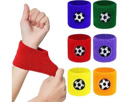 Zweetbanden - 6 stuks zweetbanden pols kleur zweetband arm smal sportpolswrap voor tennis gymnastiek voetbal basketbal - GmeDhc Zweetband