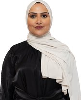 Jersey Hoofddoek - Hijab - Sjaal - Turban - Dames Hoofddoek - Islamitisch Hoofddeksel - 70x180 cm - Kleur Amandel