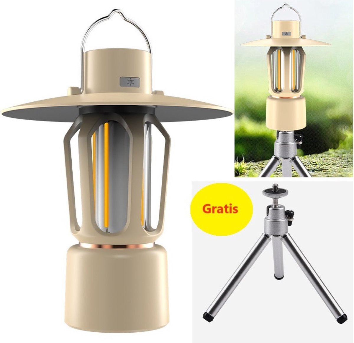 Meedeer Camplamp - oplaadbare COB LED-lamp voor camping en wandelen