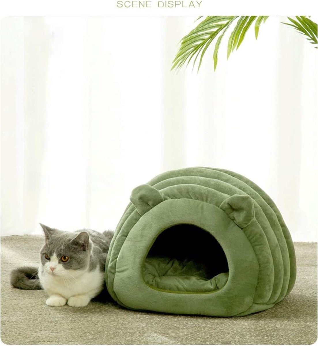 Kattensofa van ribstof met afneembare hoes - Katten Lekker in je Vacht