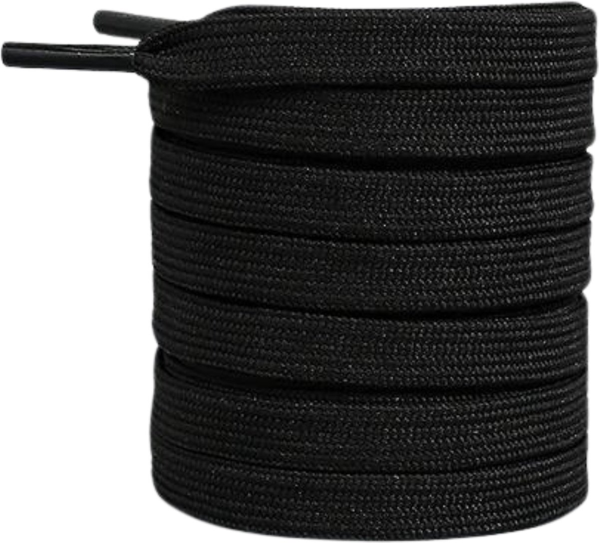 Veters Plat - Schoenveters - Laces - 120 CM - Zwart