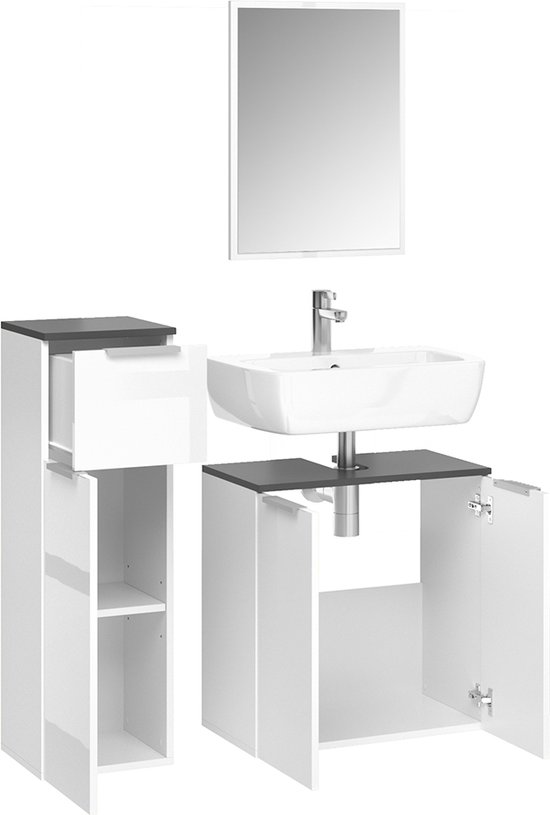 Vicco Otis Badkamermeubel set – 3 delen Wit