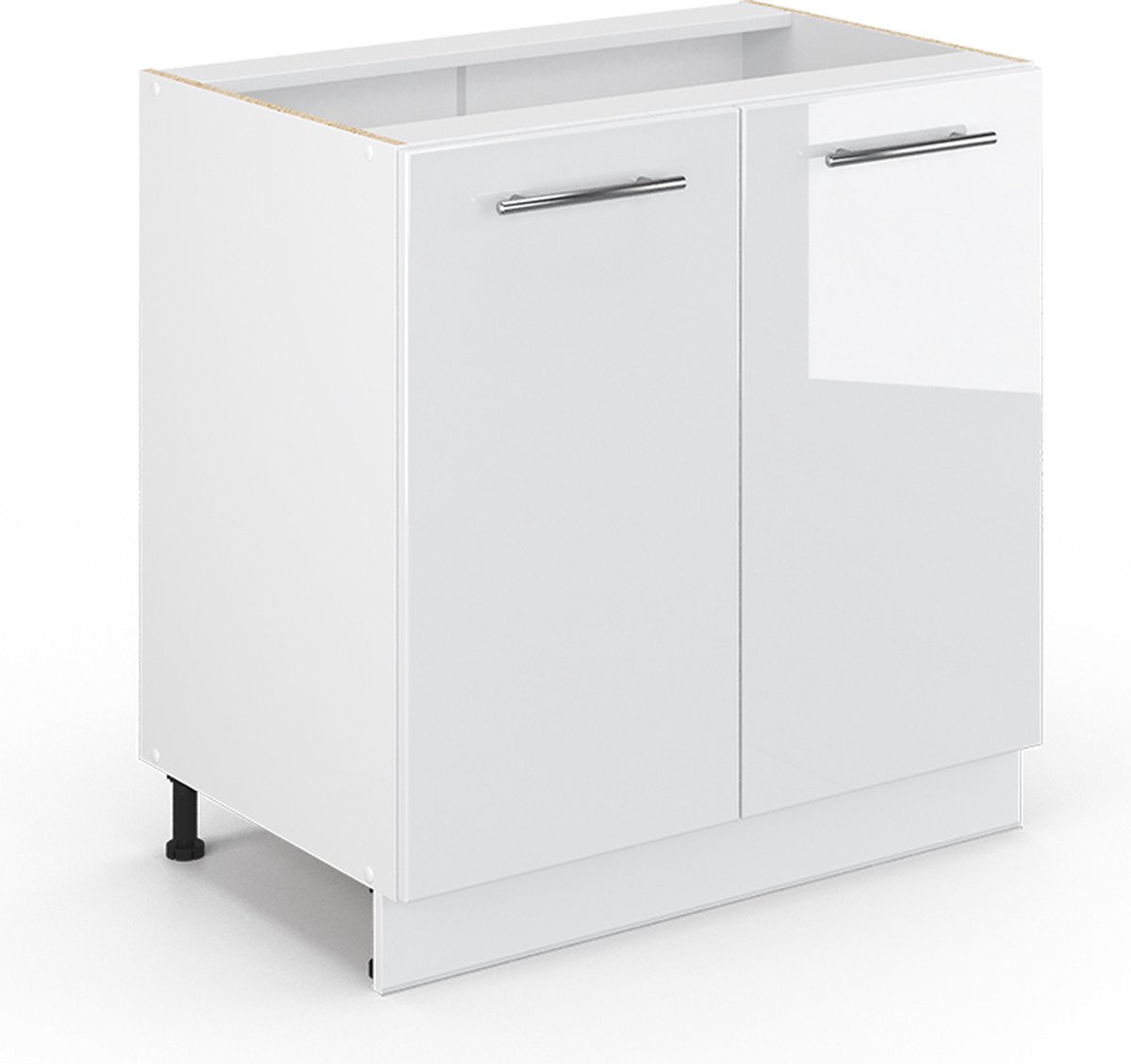Vicco Fame-Line Wastafelkast – 80 cm met legplank, zonder werkblad Wit Hoogglans