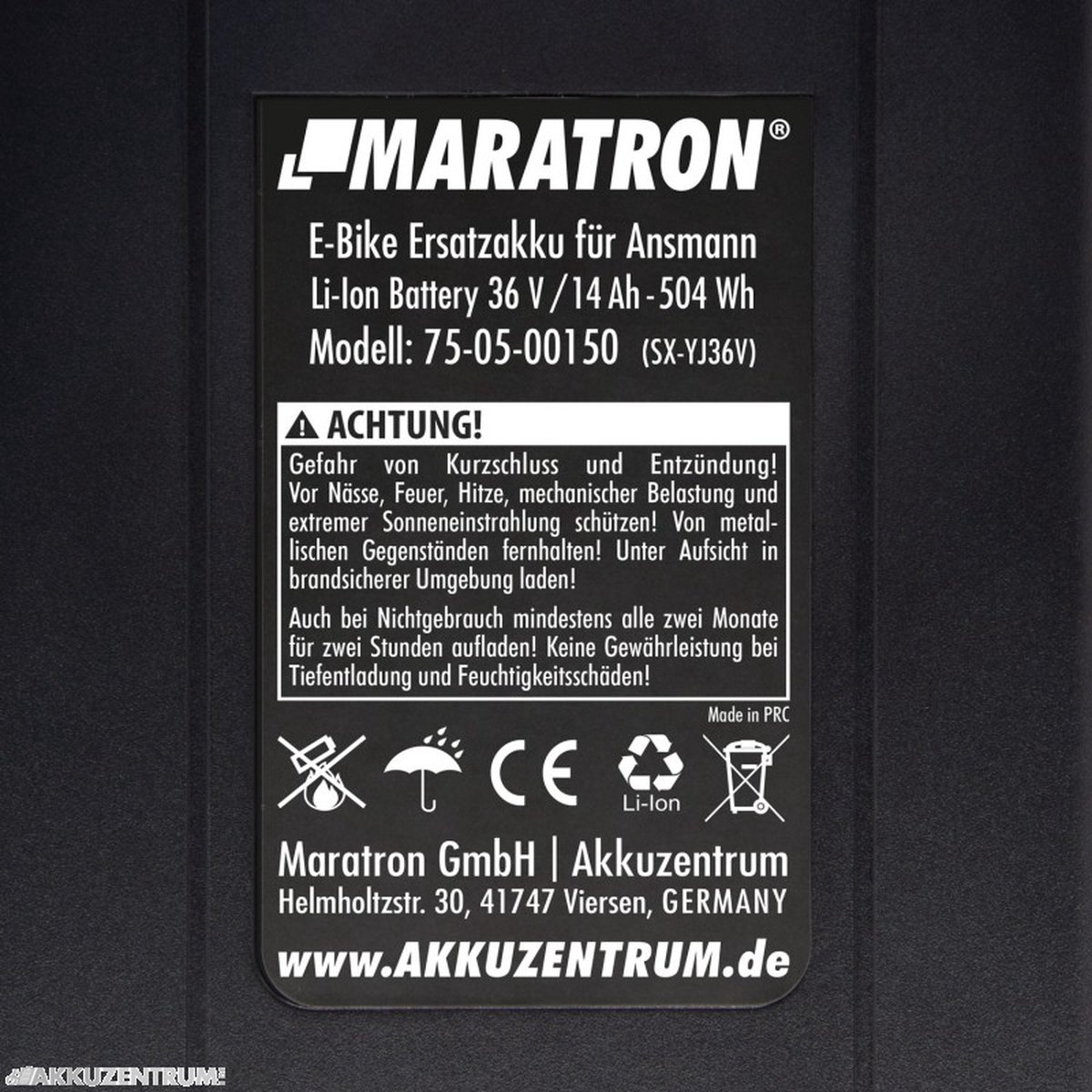 Pour Ansmann Système D'Entraînement, Original E-Bike Batterie
